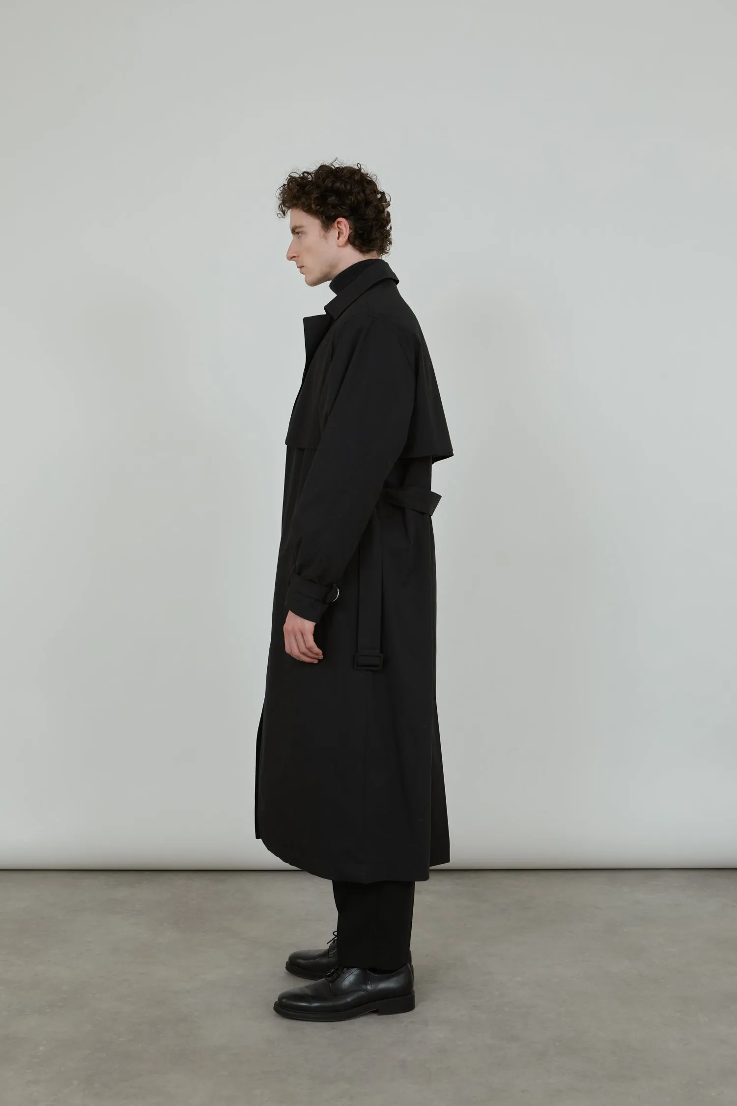 Evelyn coat | Black - Water repellent cotton