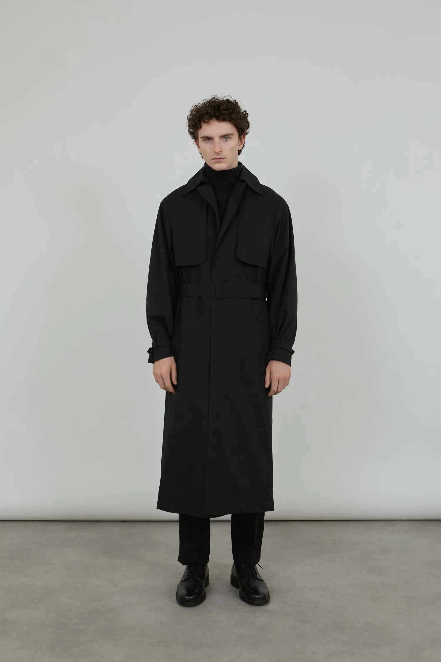 Evelyn coat | Black - Water repellent cotton