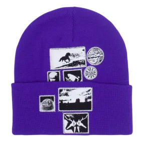 FA Awesome Spider Patch Cuff Beanie Purple