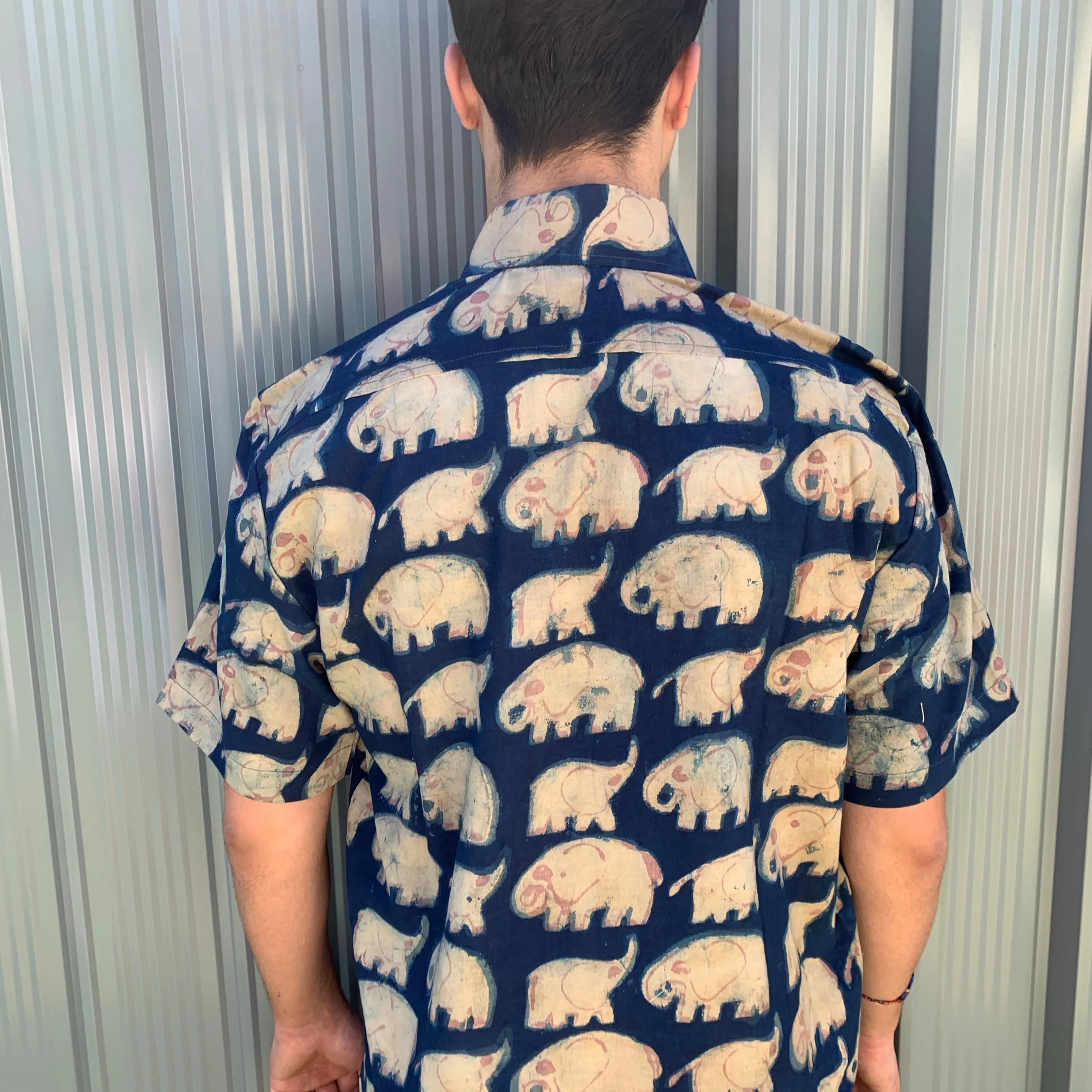 Fair Trade Ethical Mud Resistant Cotton Shirt in Elephant Design