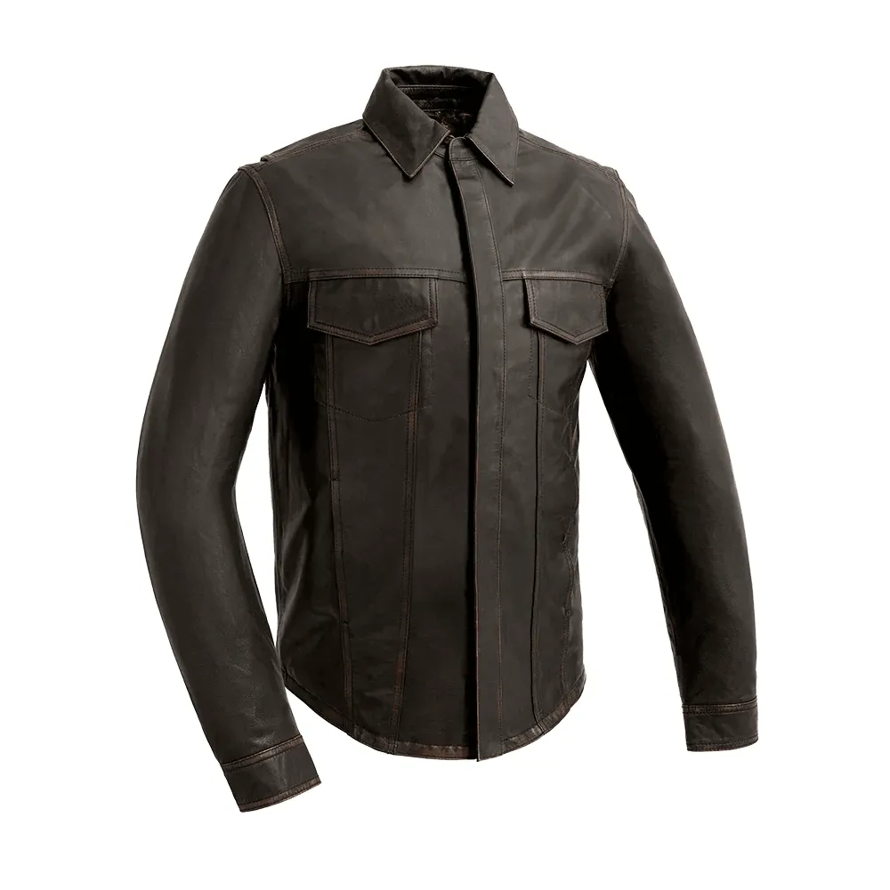 First Mfg Maduro - Men's Motorcycle Leather Shirt