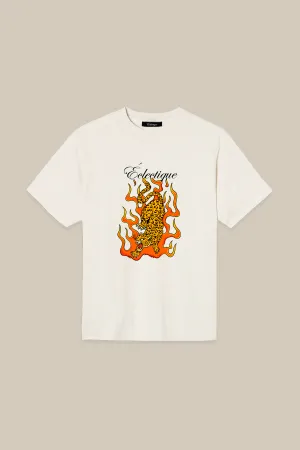 Flaming Jaguar Graphic T-shirt