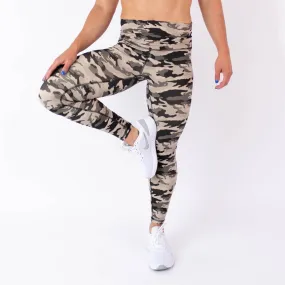 FLEO El Toro 25" Cream Camo Leggings (Bounce)