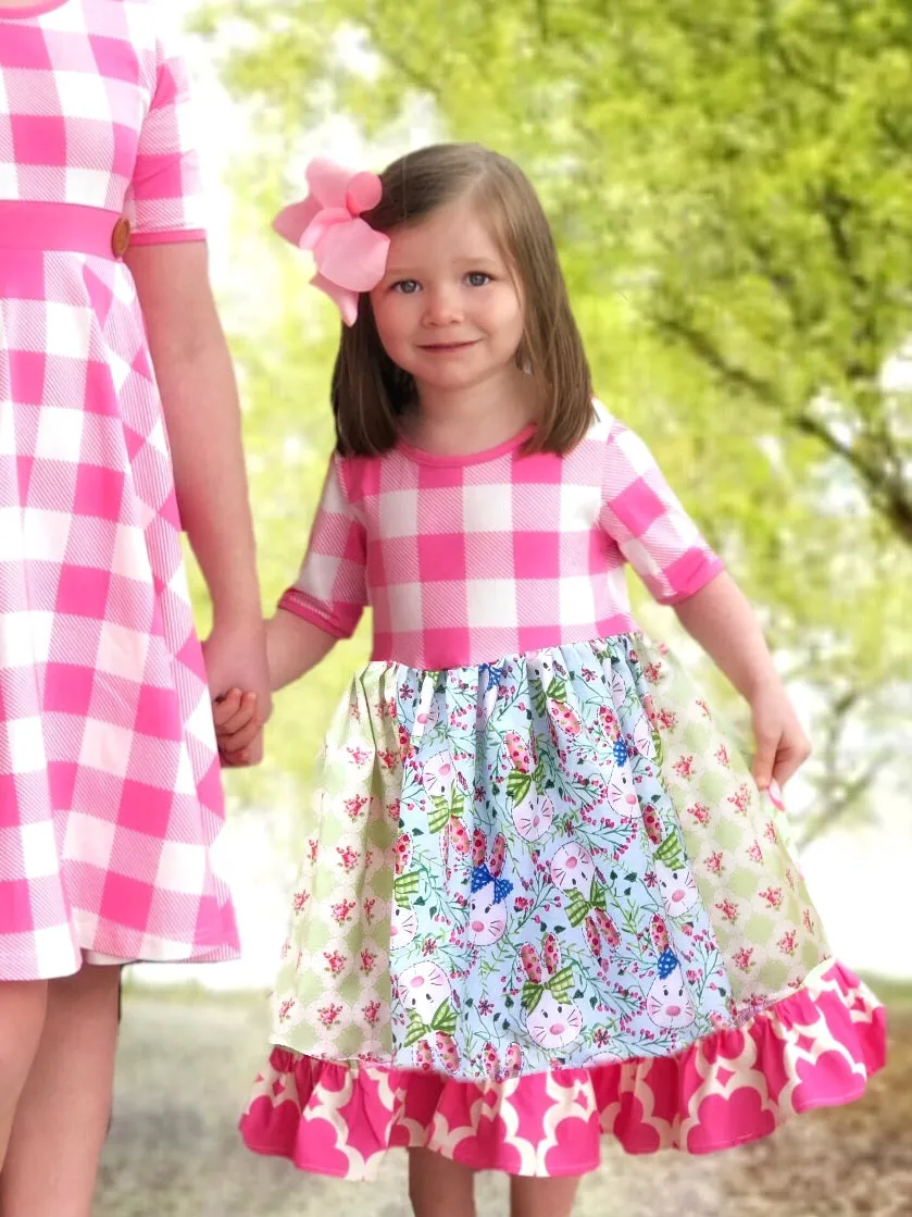 Florals & Plaid Easter dress