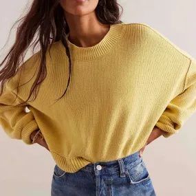 FREE PEOPLE - Easy Street Crop Pullover - Pineapple