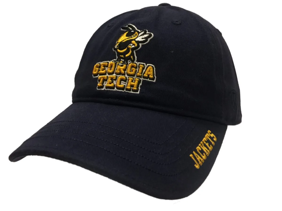 Georgia Tech Yellow Jackets TOW Navy Strike Style Adj. Strapback Slouch Hat Cap