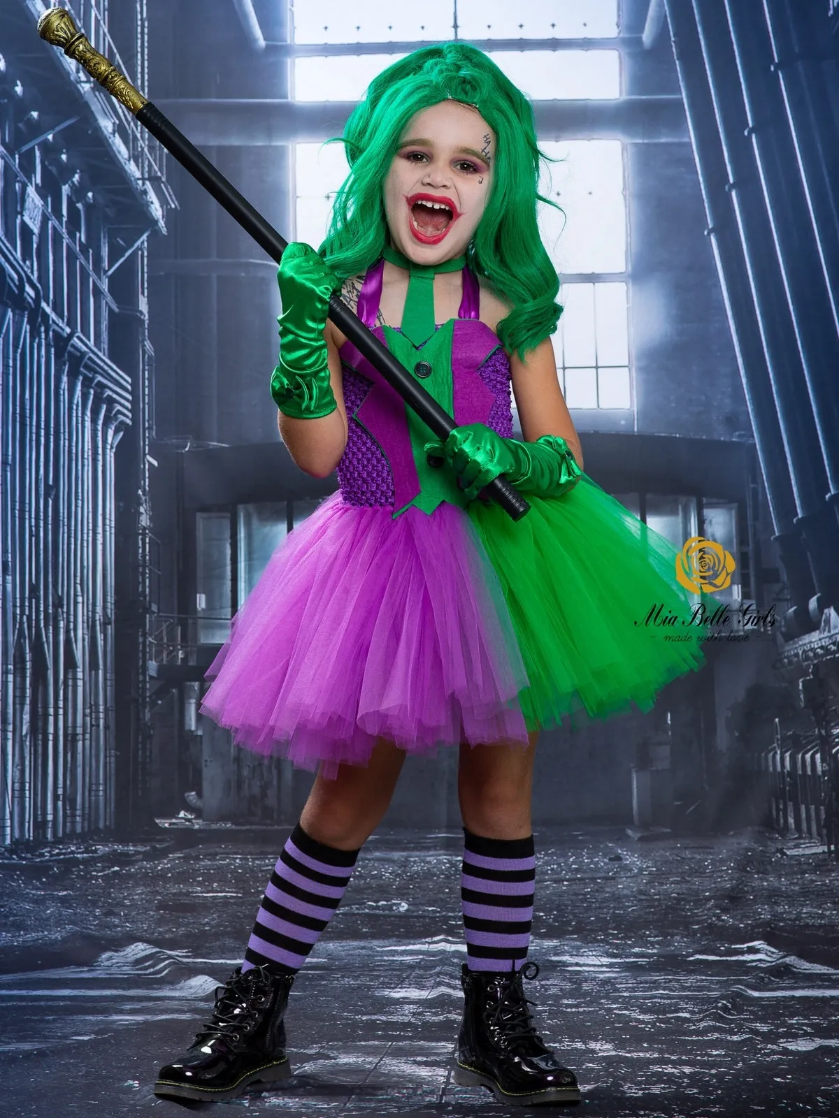 Girls Gotham Jester Tutu Costume Dress