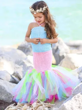 Girls Hand-Tailored Mermaid Tutu Costume Dress