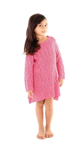 Girls' Long Sleeve Popcorn Dress