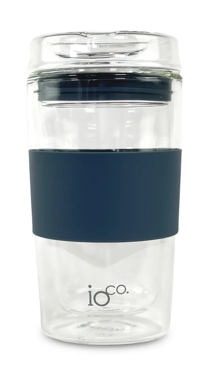 GLASS TRAVEL MUG 12OZ DENIM