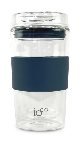 GLASS TRAVEL MUG 12OZ DENIM