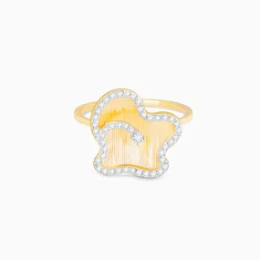 Gold Amyra Statement Diamond Ring