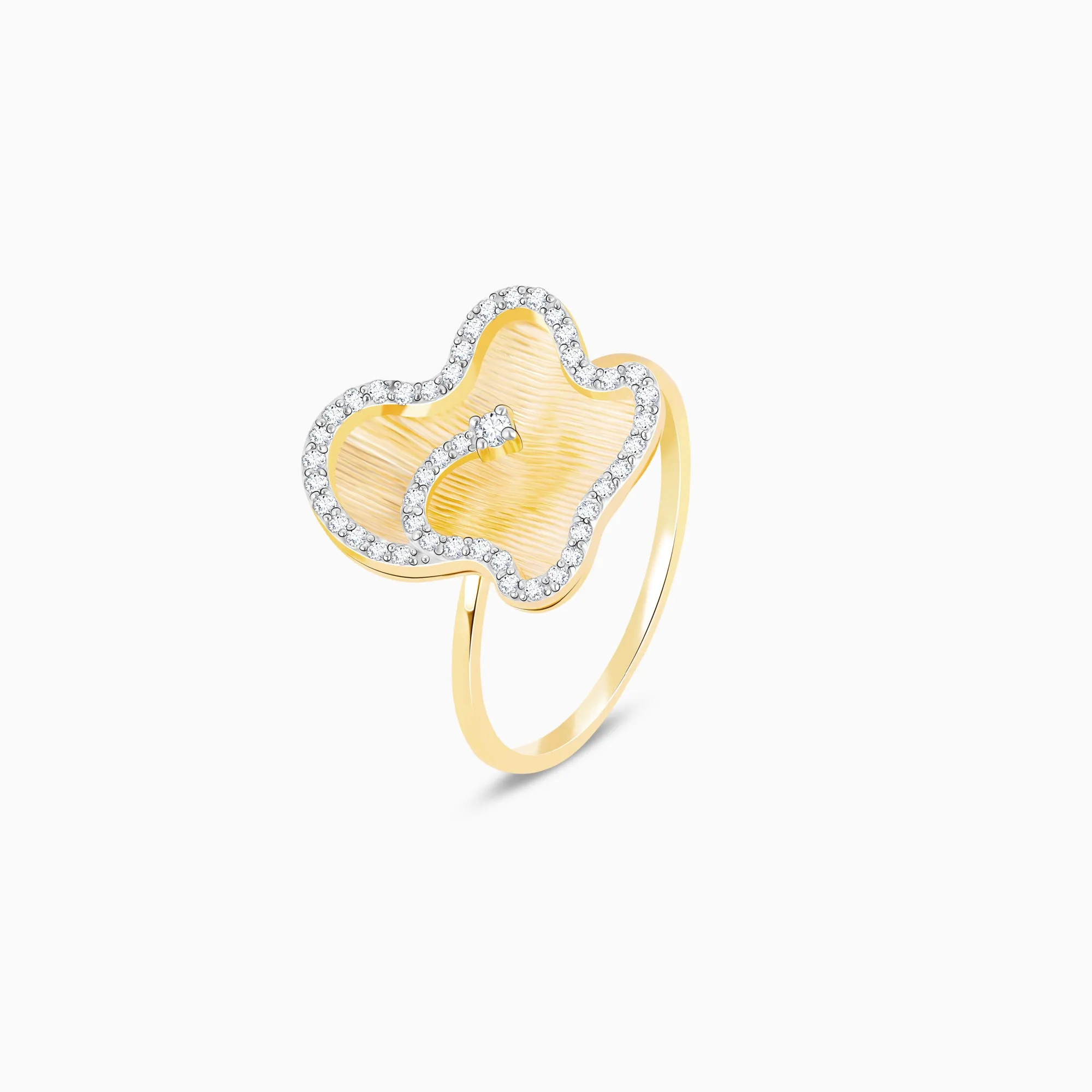 Gold Amyra Statement Diamond Ring