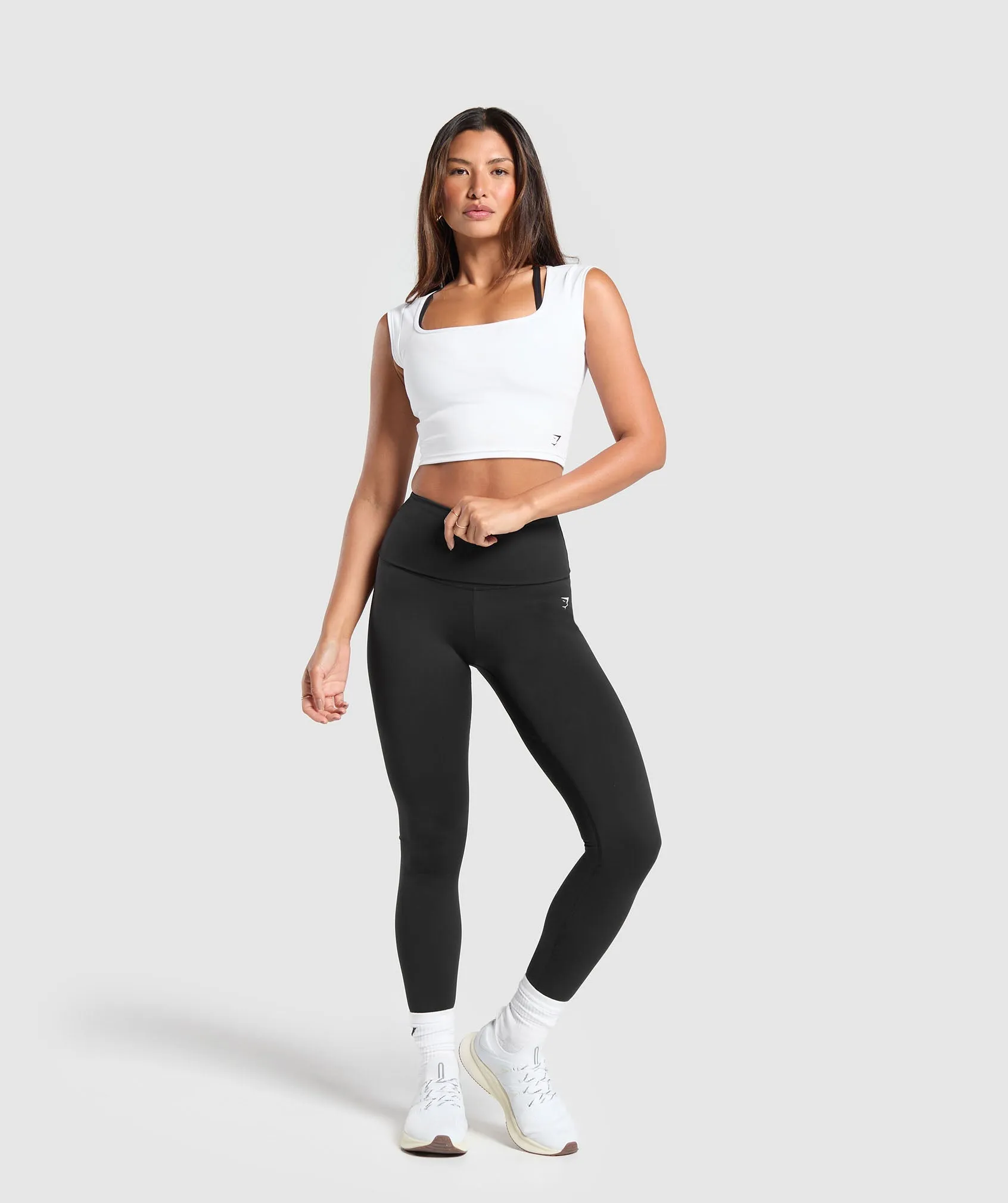 Gymshark Everyday C&S Trend Crop Top - White