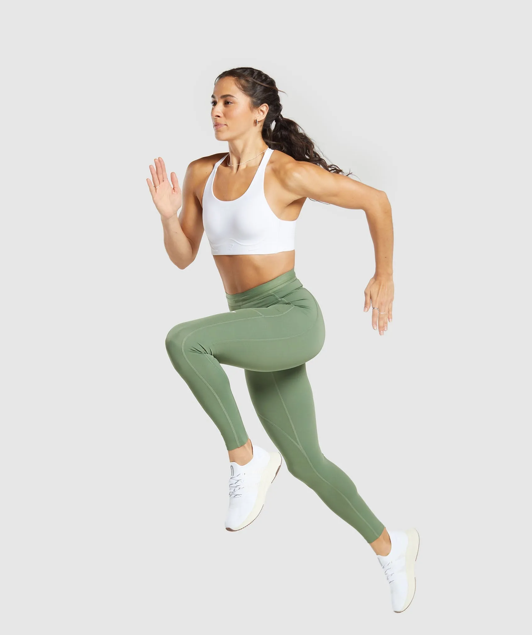 Gymshark Running Leggings - Force Green