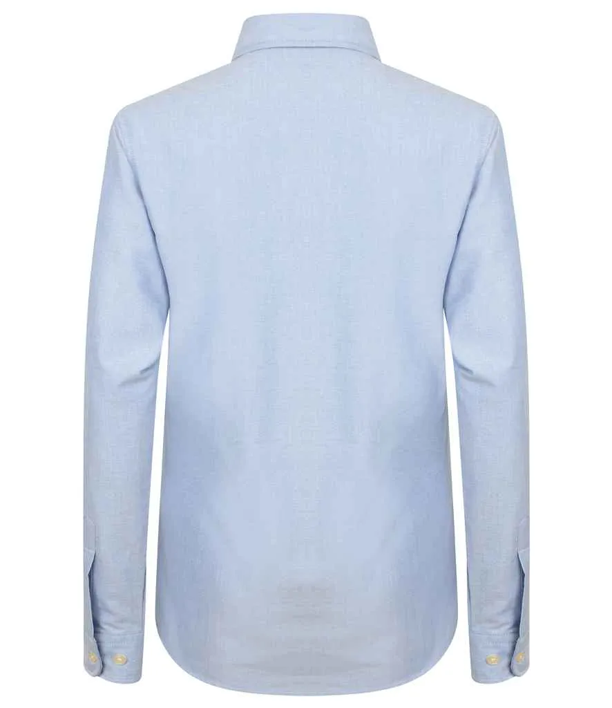 Henbury Long Sleeve Classic Oxford Shirt (Ladies)