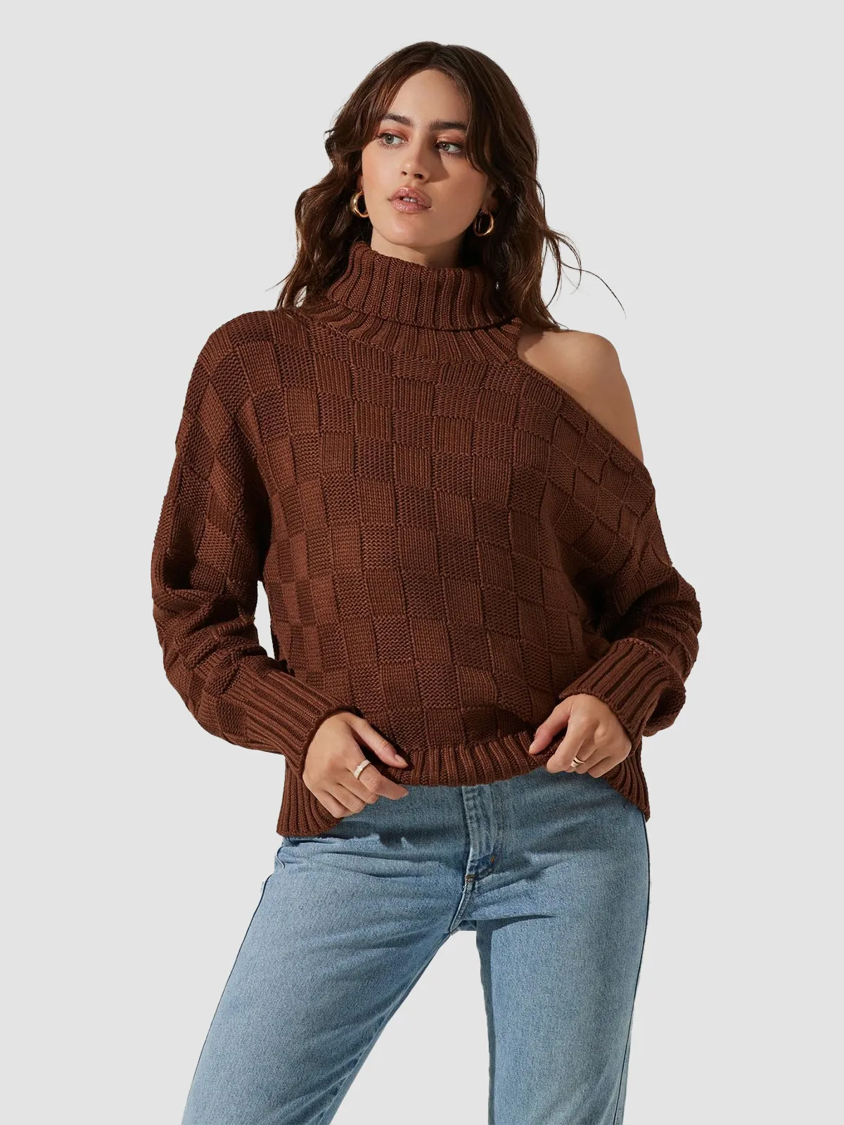 High Neck Knit Pullover