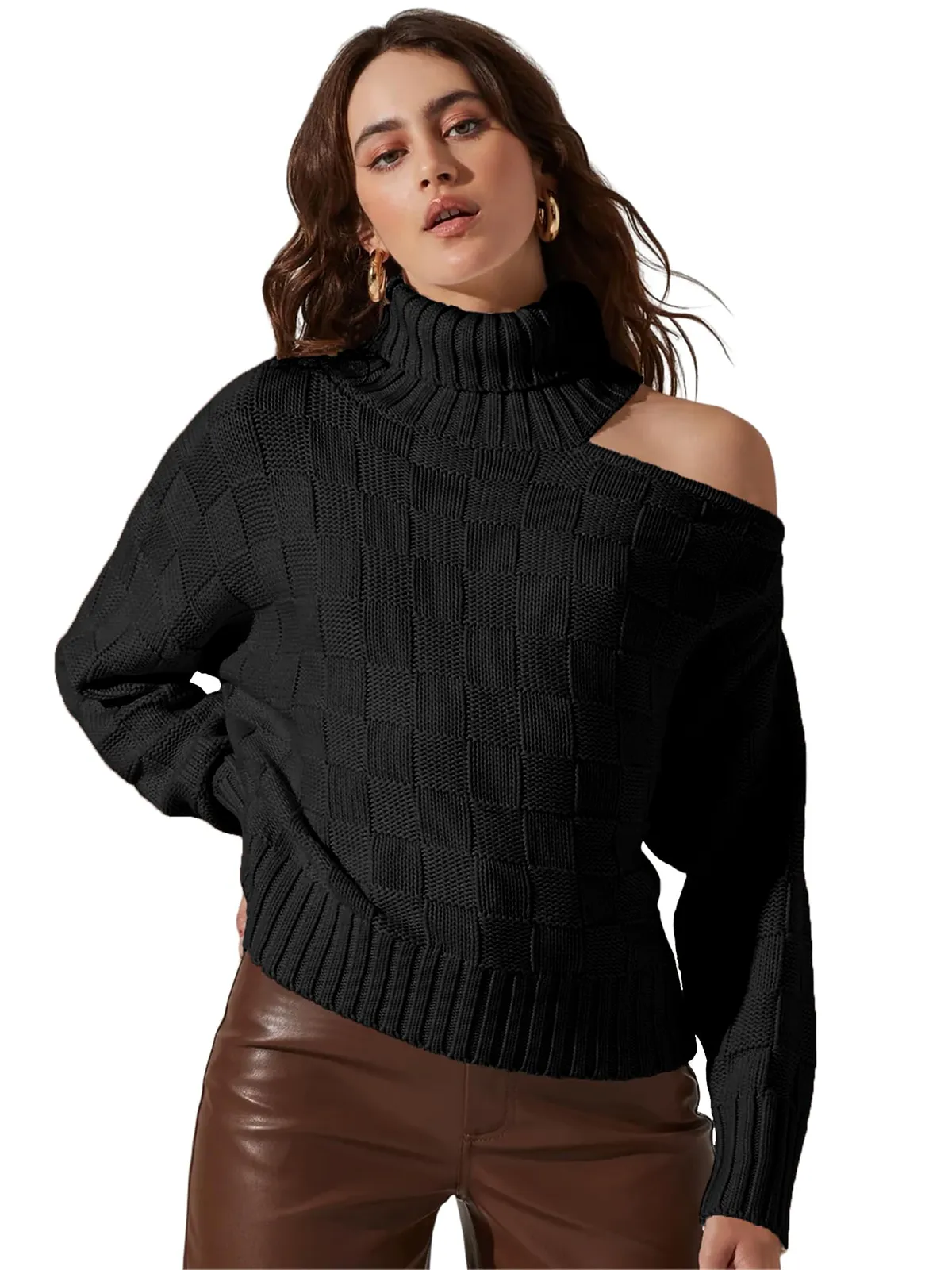 High Neck Knit Pullover