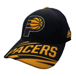 Indiana Pacers Adidas Navy & Yellow Adj Structured Strapback Baseball Hat Cap