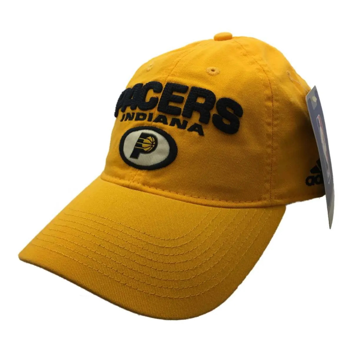 Indiana Pacers Adidas Yellow Relaxed Slouch Adj. Strapback Baseball Hat Cap