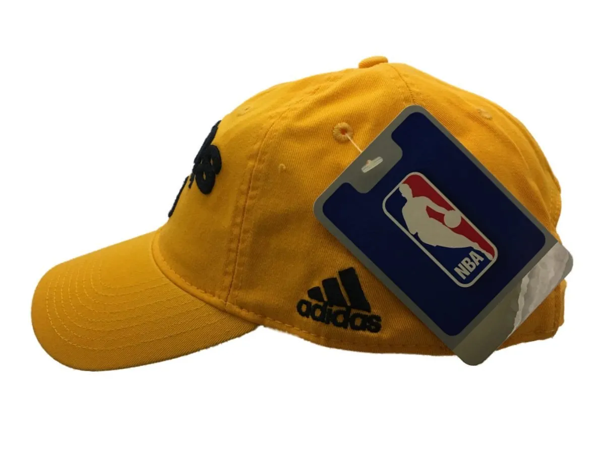 Indiana Pacers Adidas Yellow Relaxed Slouch Adj. Strapback Baseball Hat Cap