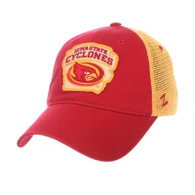 Iowa State Cyclones Zephyr "Freeway" Red w/ Yellow Mesh Adj. Slouch Hat Cap