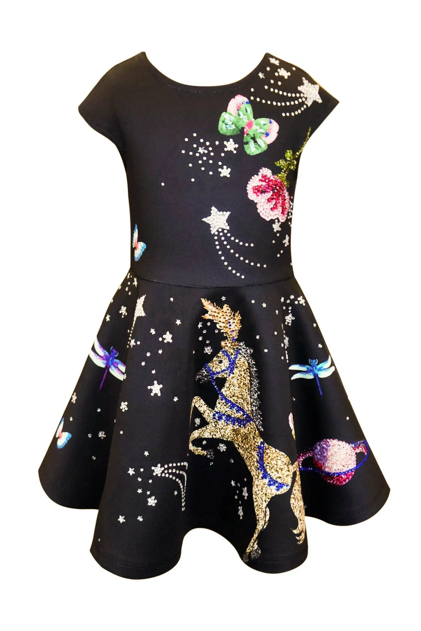 Little Girls Fantasy Theme Skater Dress