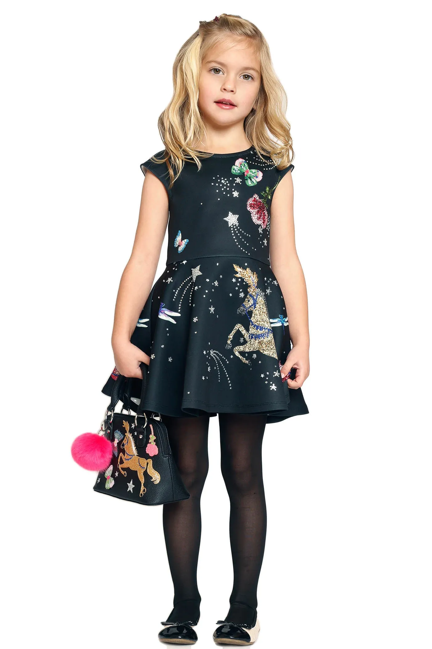 Little Girls Fantasy Theme Skater Dress