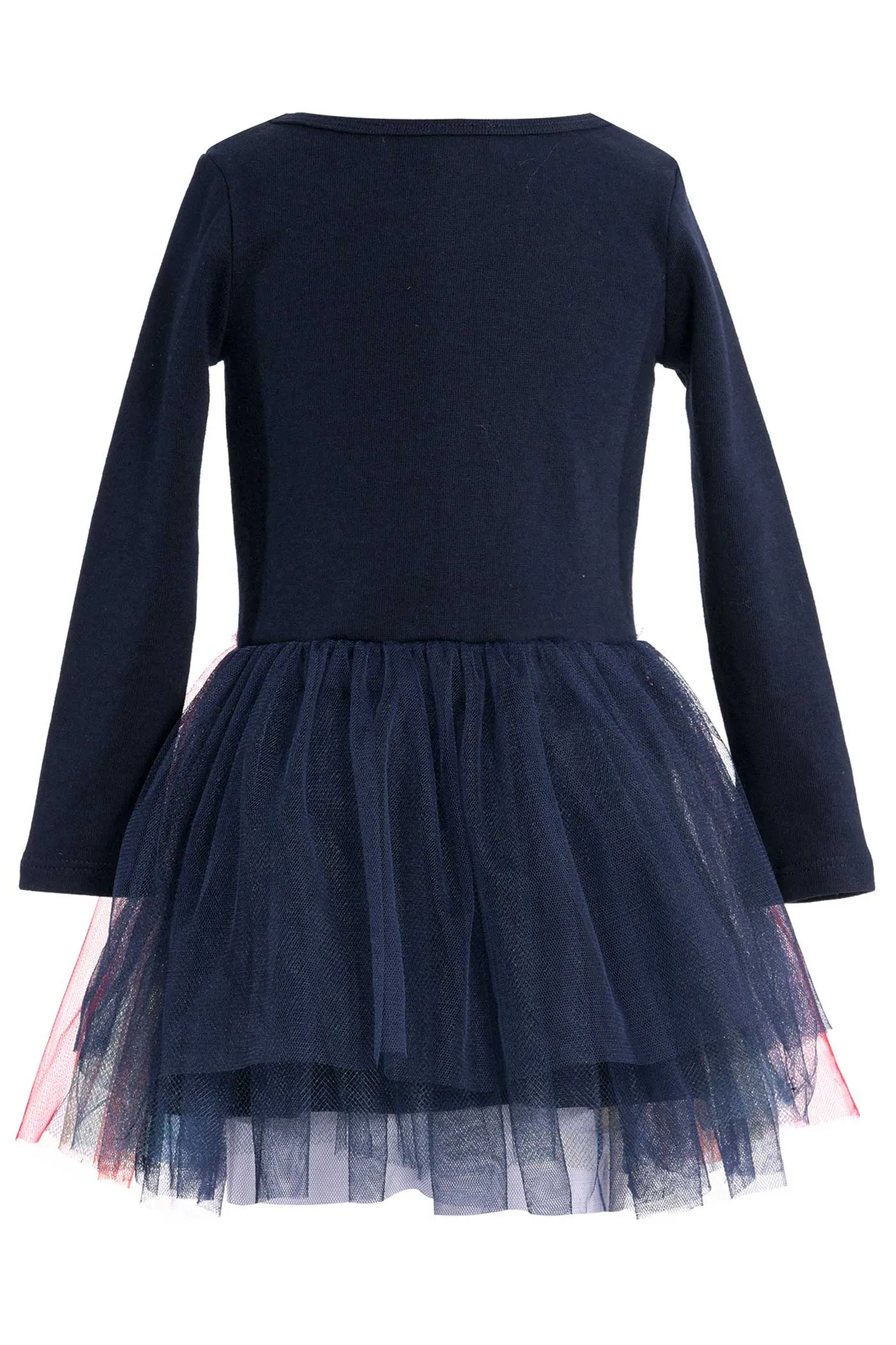 Little Girls Long Sleeve Rainbow Tutu Dress