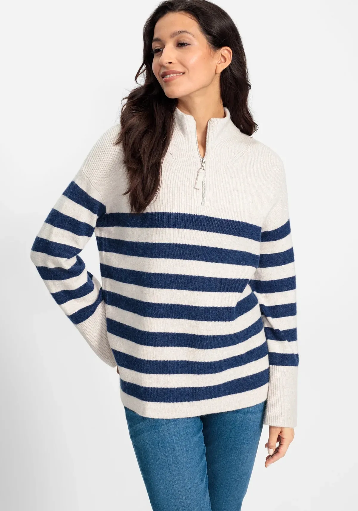 Long Sleeve Pullover in Cafe Latte Melange