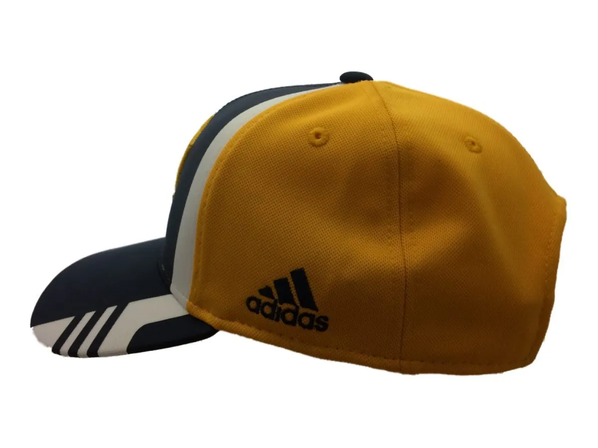 Los Angeles Galaxy Adidas Blue Yellow Adj Structured Strapback Golf Hat Cap