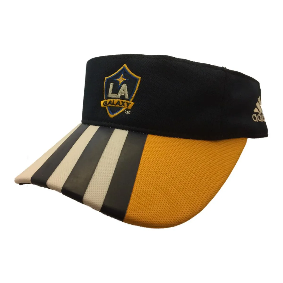 Los Angeles Galaxy Adidas Navy & Yellow Adj. Strapback Golf Visor Hat Cap