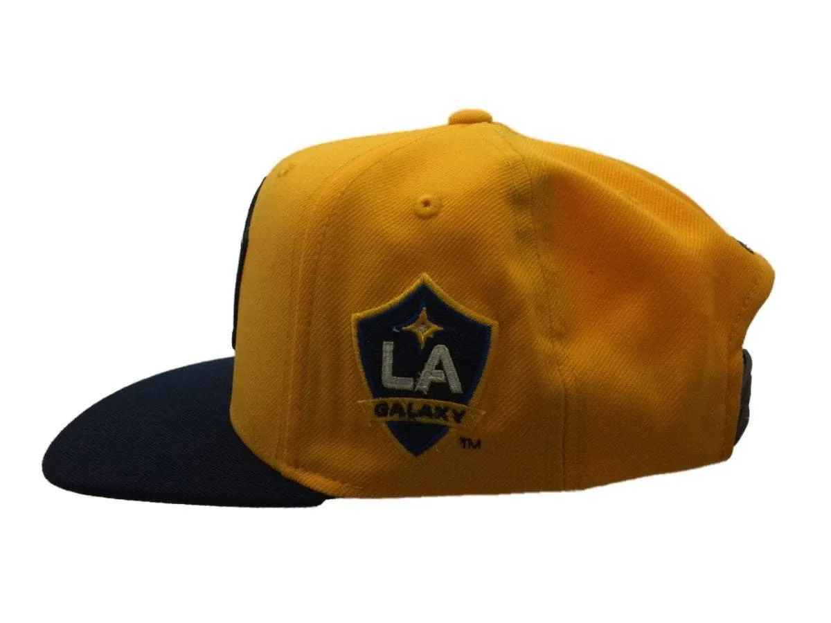 Los Angeles Galaxy Adidas Yellow Adj. Structured Flat Bill Snapback Hat Cap