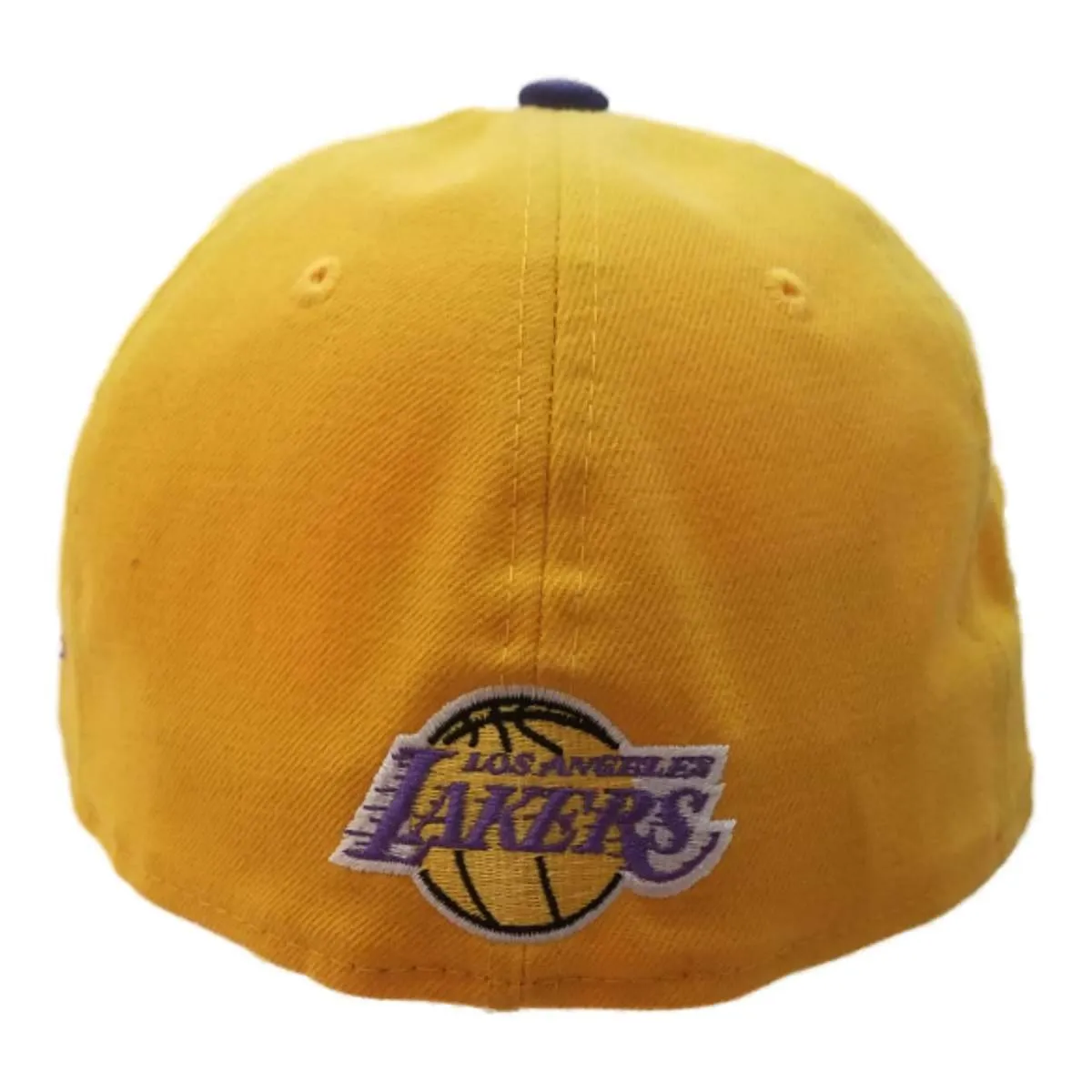 Los Angeles Lakers New Era Yellow 59FIFTY Structured Flat Bill Hat Cap (7 1/4)