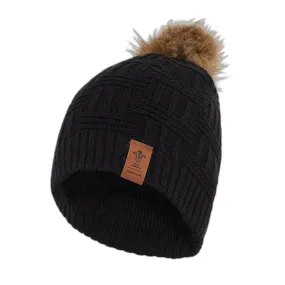 Macron Wales Official WRU Fur Pom Pom Beanie