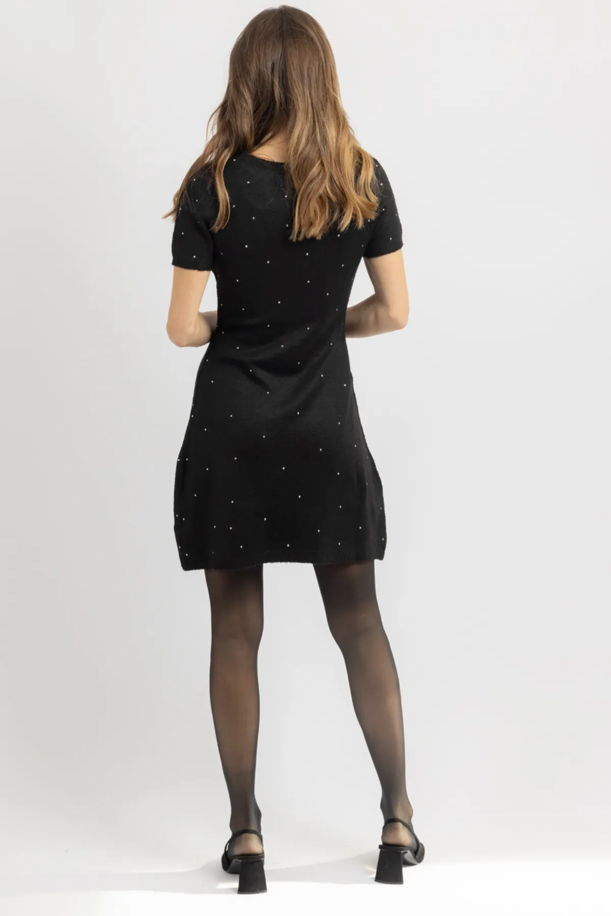 MANCHESTER STUD MINI FLARE DRESS