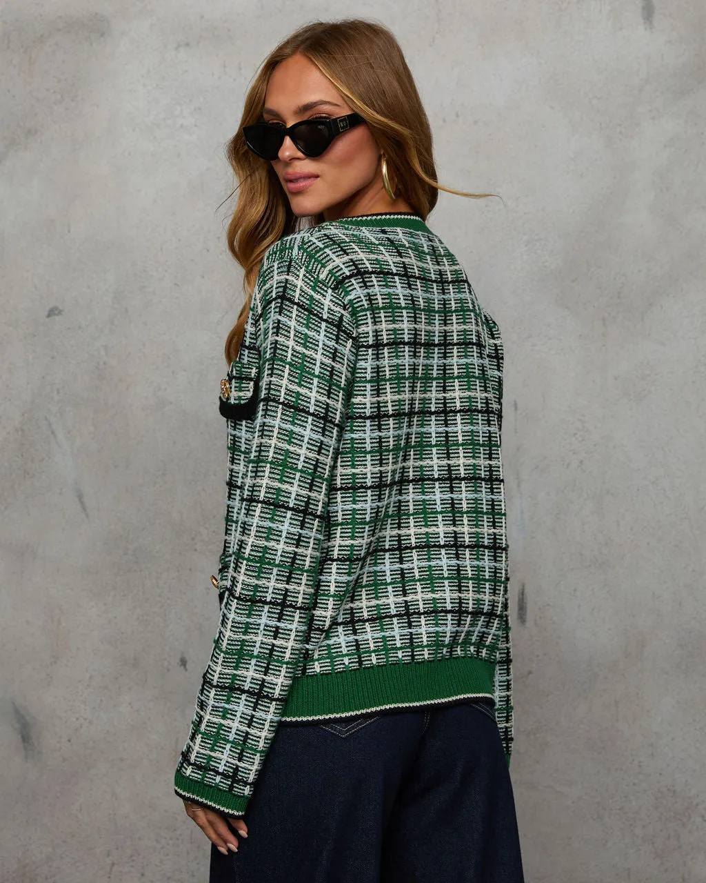 Mayzie Plaid Cardigan