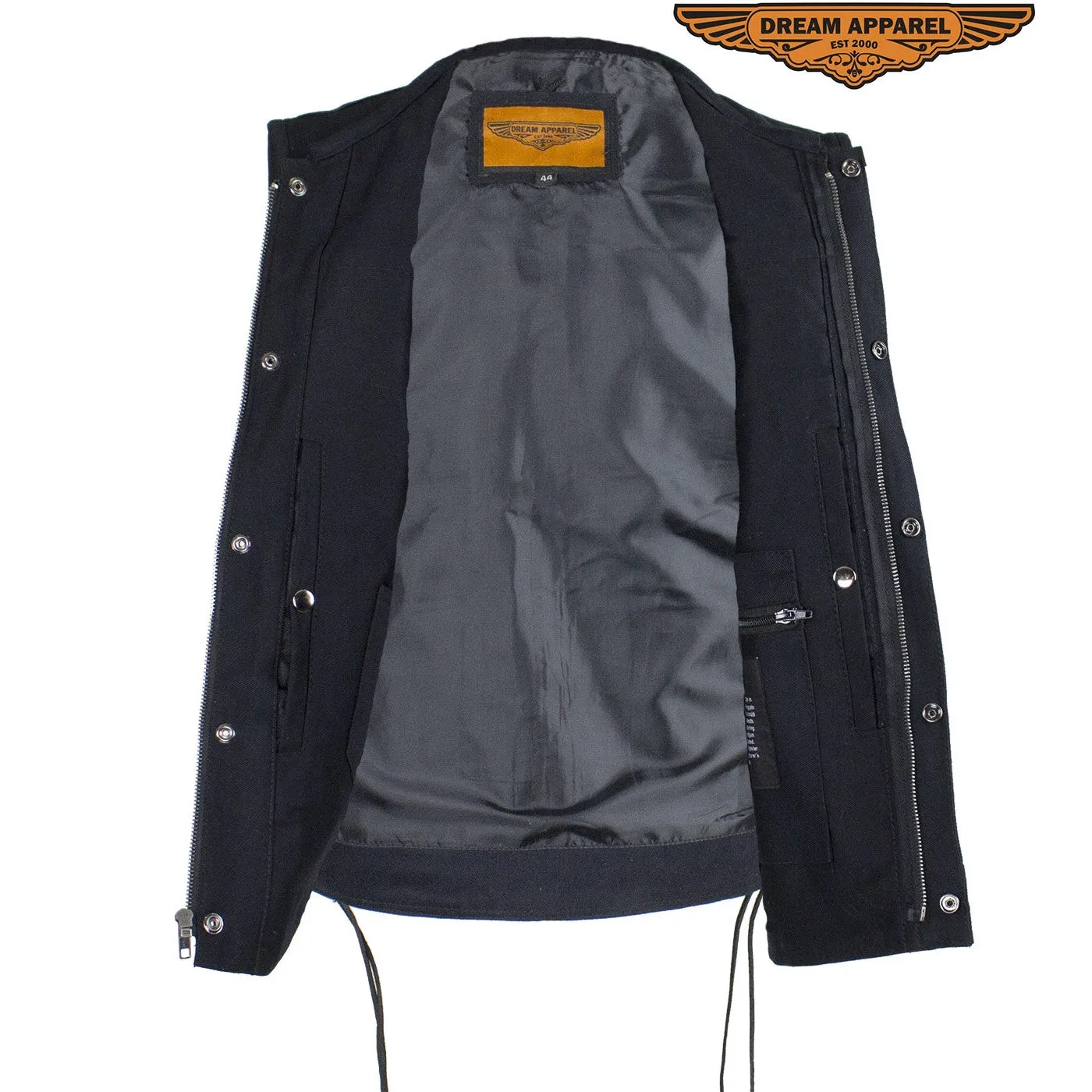 Men's Black Denim Club Vest