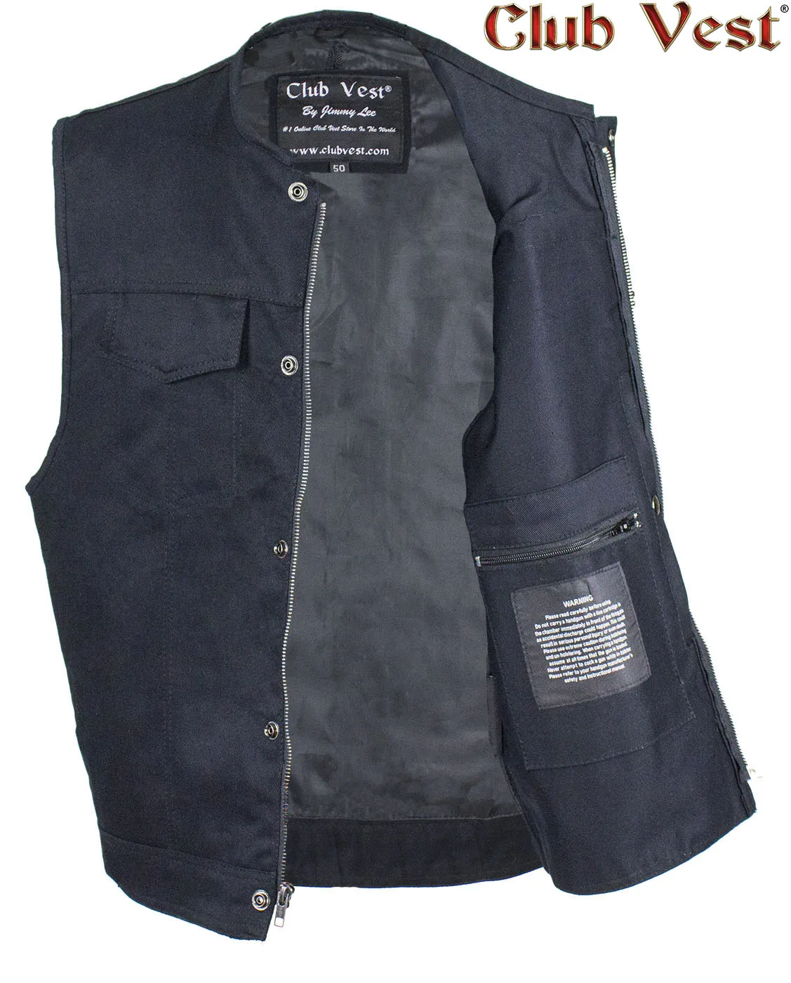 Men's Black Denim Gun Pocket Vest by Club Vest®