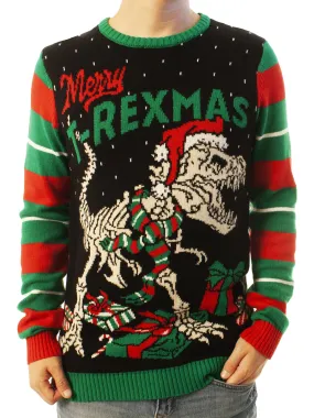 Merry T-Rexmas Ugly Christmas Sweater - Xmas Gifts For Him Or Her