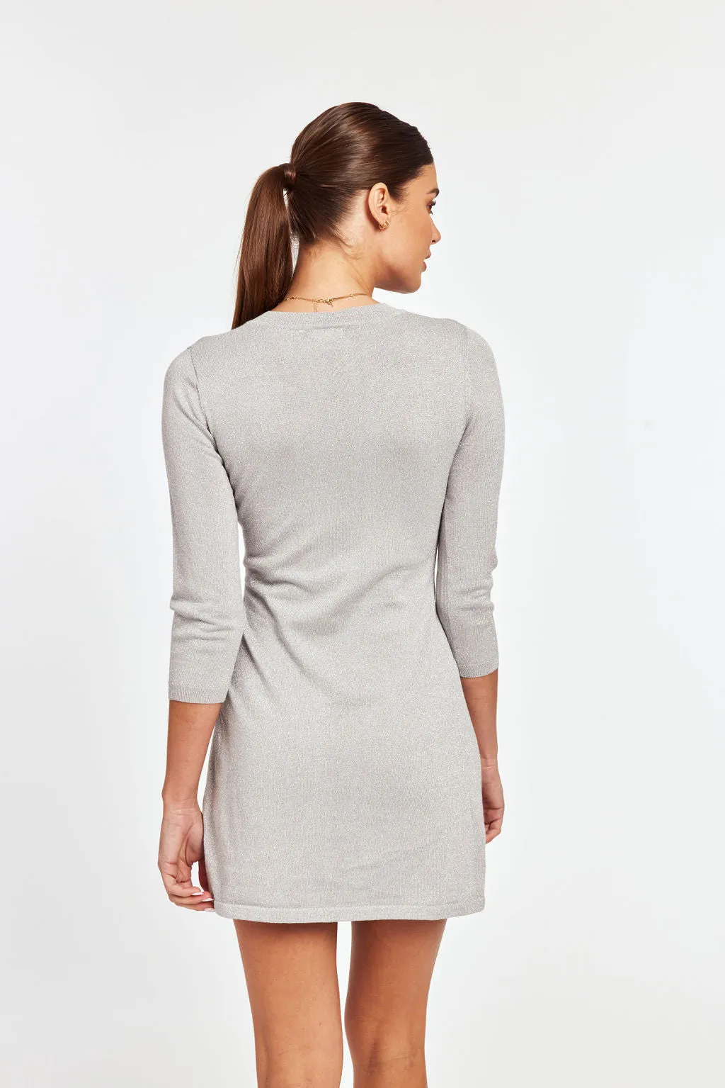 Metallic Knit Dress