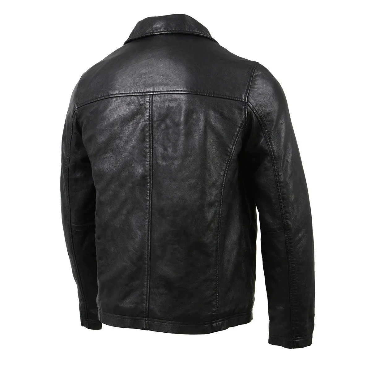 Milwaukee Leather Vintage SFM1804 Men's Classic Black Zipper Front