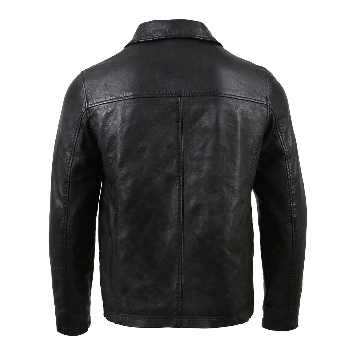 Milwaukee Leather Vintage SFM1804 Men's Classic Black Zipper Front