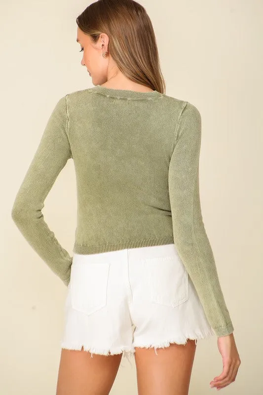 Mineral Wash Fitted Sweater