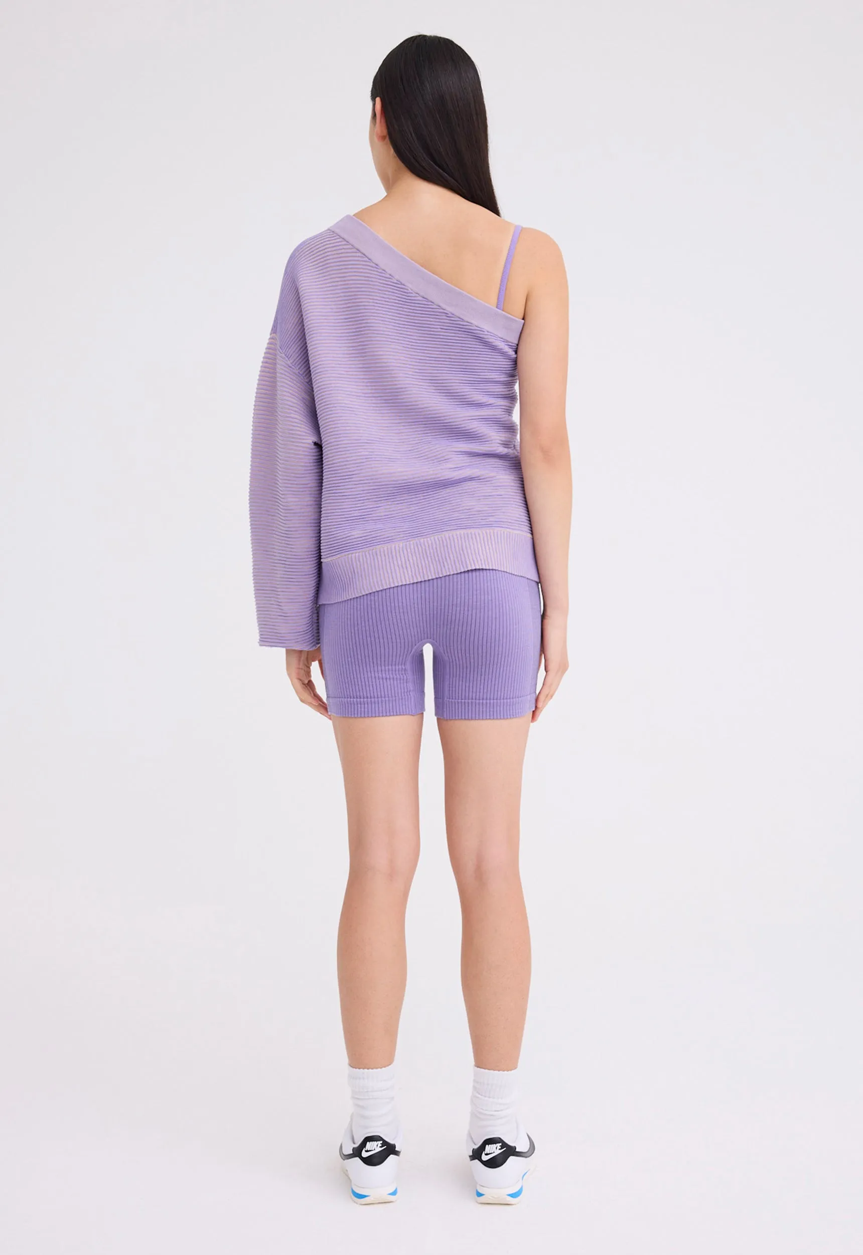 NAGNATA Organic Asym Sweater - Iris Purple