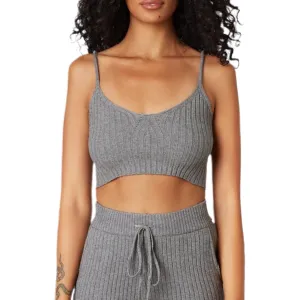 Naomi Sweater Tank Top - Charcoal.