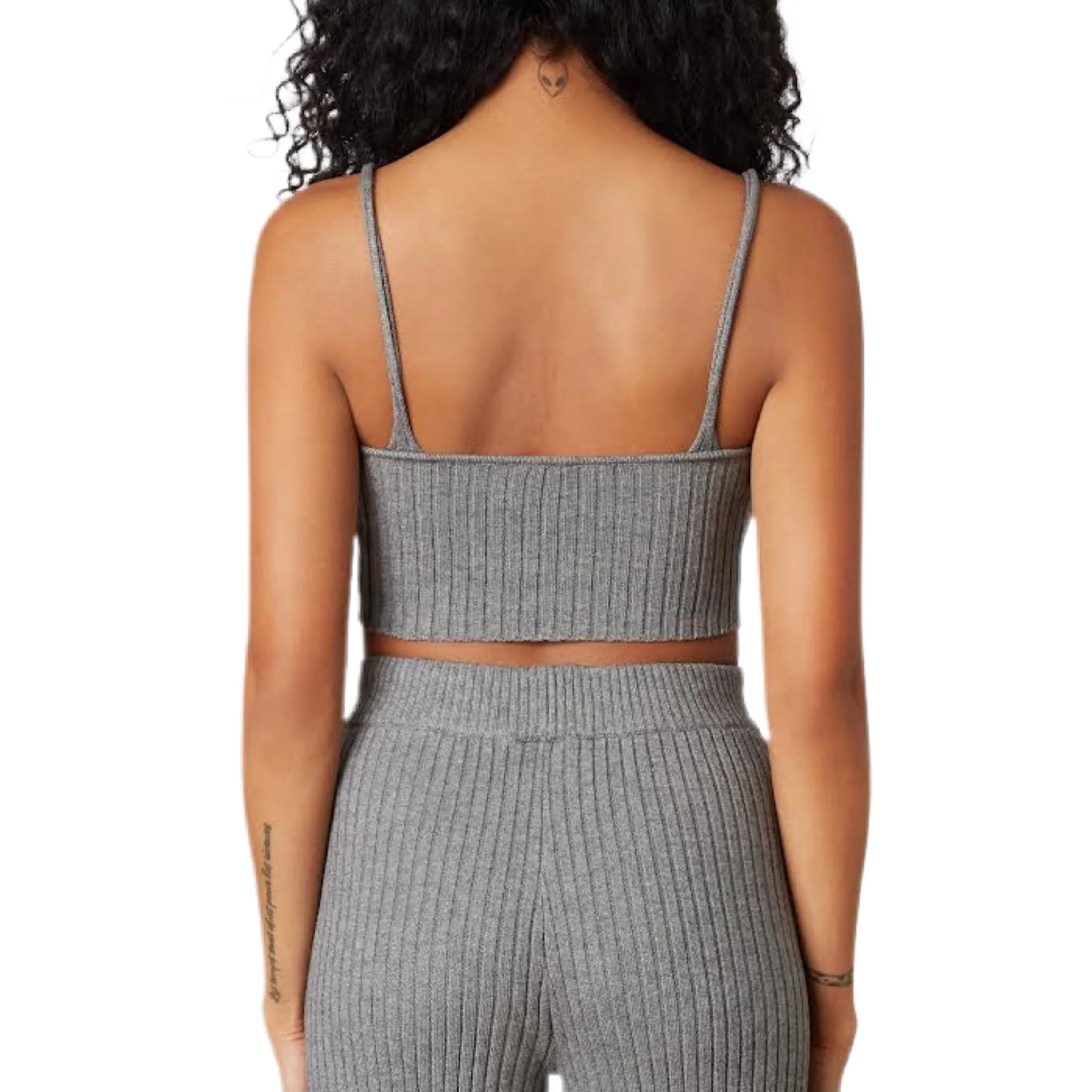 Naomi Sweater Tank Top - Charcoal.