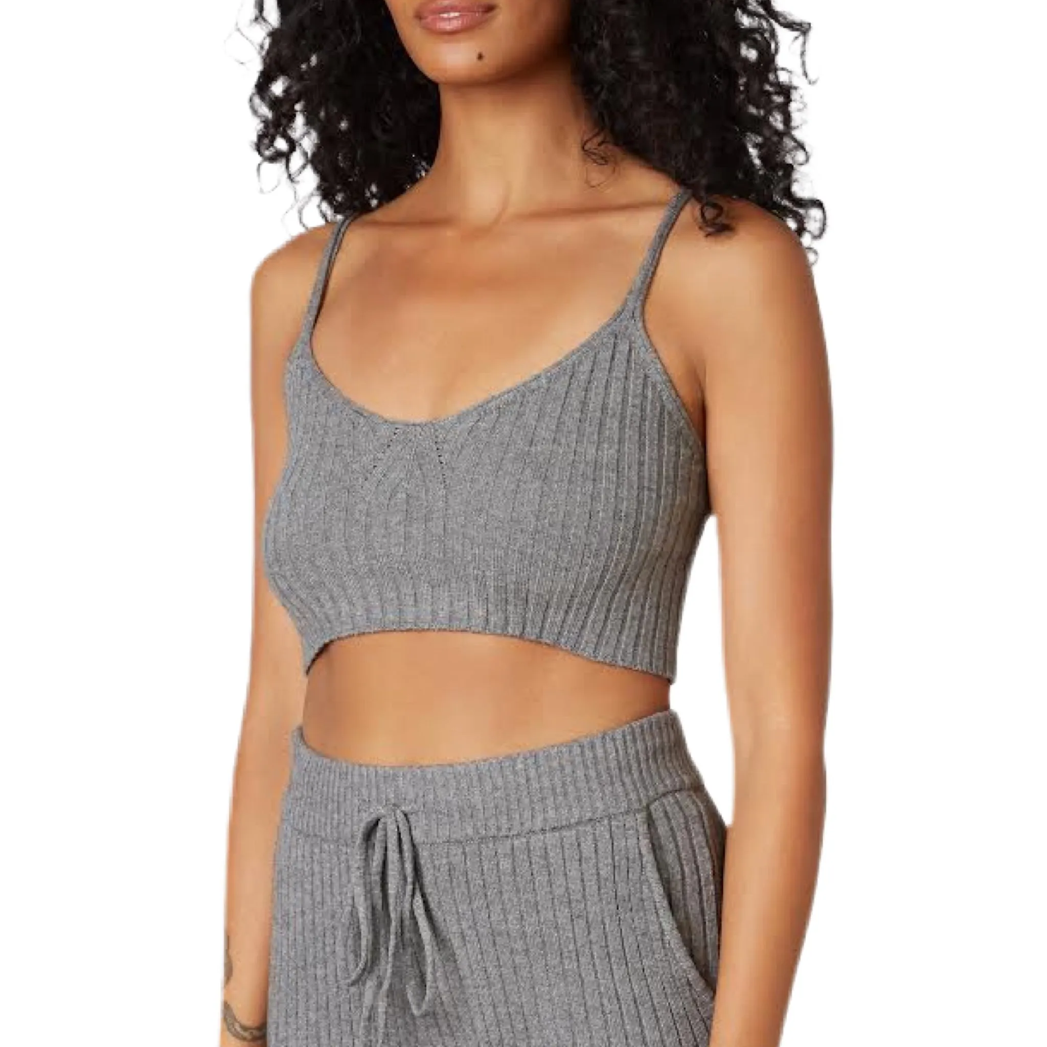 Naomi Sweater Tank Top - Charcoal.