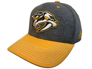 Nashville Predators Adidas Two-Tone Gray Yellow Structured Snapback Hat Cap