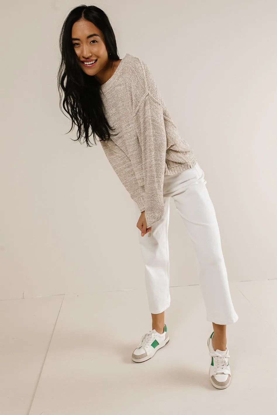 Nicole Knit Sweater in Khaki